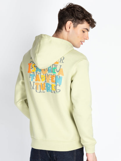 Mens Front & Back Print Hooded Sweatshirt